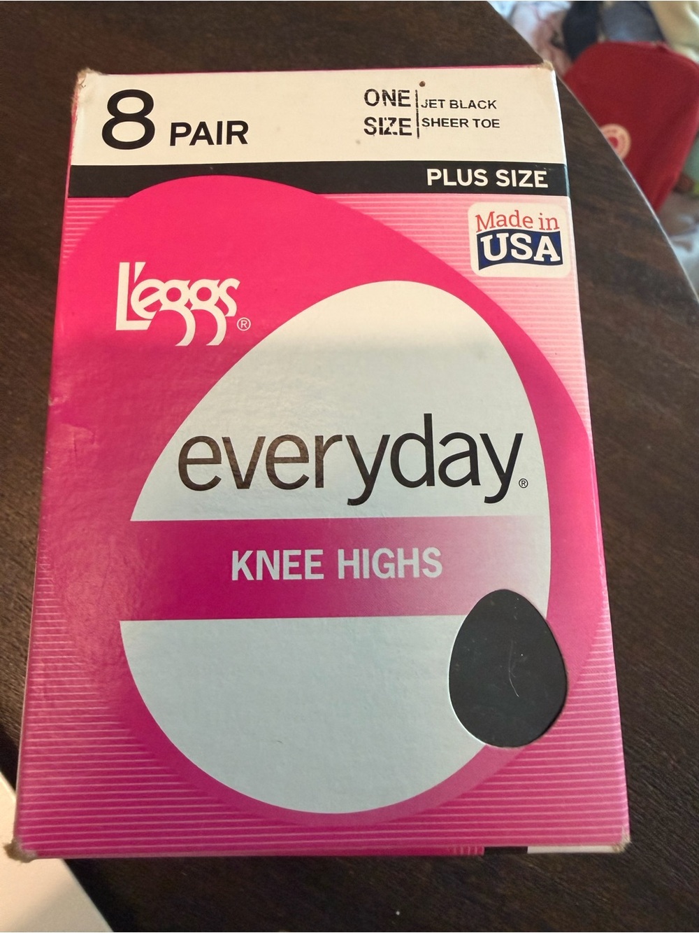 L'eggs Everyday Knee Highs - Jet Black (Plus Size, 8 Pair)